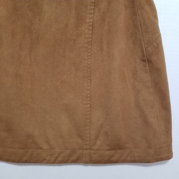 Abercrombie & Fitch skirt 2 faux suede A-line mini VINTAGE Y2K autumn academia - Picture 10 of 13